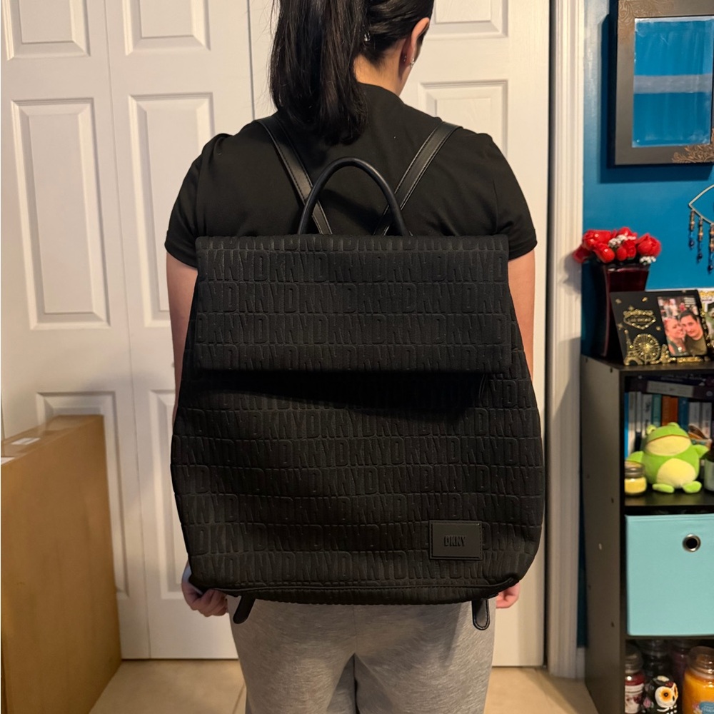 DKNY Monogram Black Backpack
